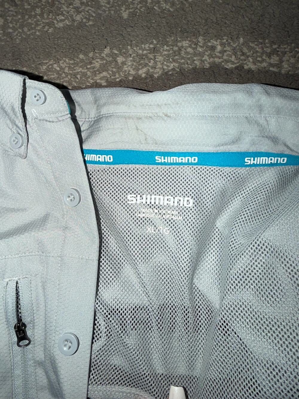 Shimano Men's Button Front Vented Fishing Shirt XL